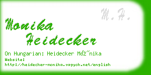 monika heidecker business card